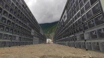 Bitfarms mining facility utilizing hydroelectric power