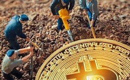 Industrial scale mining farm powering the Bitcoin network