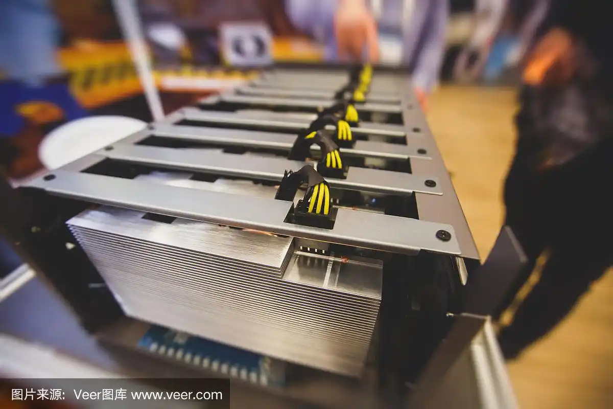 Vast cryptocurrency mining farm showing rows of mining machines