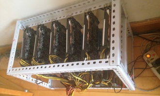 An efficient mining rig setup in a hosted farm, demonstrating optimal power usage